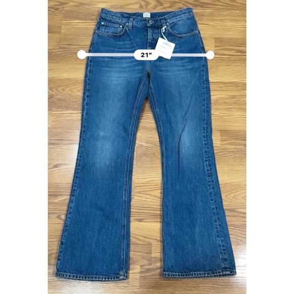 TOTEME Blue Cropped Kick Flared Jeans 29/34 - Picture 4 of 16